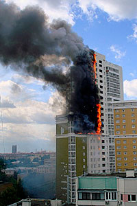 Спасение людей из высотных зданий при пожаре